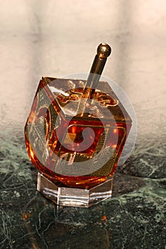 A Hanukkah spinning top.