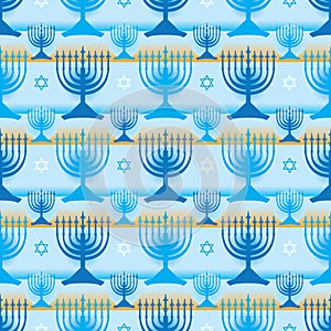 Hanukkah symmetry many stripe seamless pattern