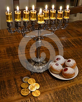 Hanukkah table