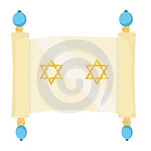 hanukkah torah scroll illustration photo