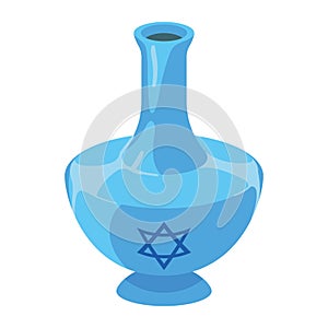 hanukkah vase isolated photo