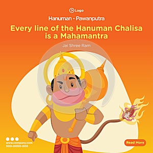 Lord hanuman the pawanputra banner design