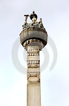 Hanuman Dhoka Durbar, a tower infront of the old Royal palace of Kathmandu