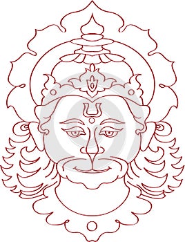 Hanuman the hindu ape (Monkey) god