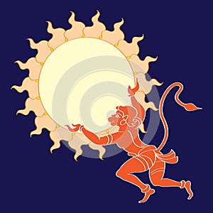 Hanuman the hindu ape (Monkey) god