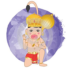 Hanuman Ji illustration Bajrang bali indian god hanuman ji
