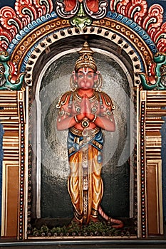 Hanuman statue in Hindu Temple