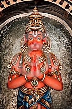 Hanuman statue in Hindu Temple
