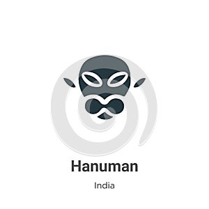 Hanuman vector icon on white background. Flat vector hanuman icon symbol sign from modern india collection for mobile concept and