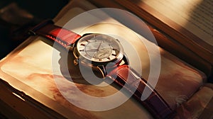 Hanya Watch: A Smooth Timepiece With Red Strap photo