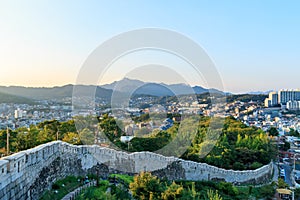 Hanyangdoseong, a fortress wall in Seoul city in Korea