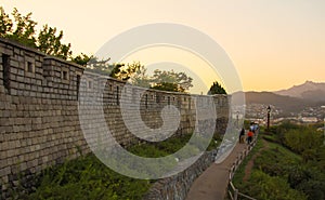 Hanyangdoseong, a fortress wall in Seoul city in Korea.