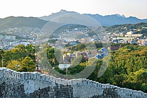 Hanyangdoseong, a fortress wall in Seoul city in Korea