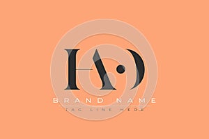 HAO abstract letter logo design