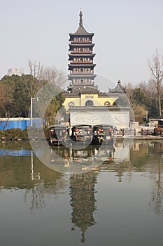 Haogu Tower and Memoria Hall to Wu Zhixu(Jiaxing,Zhejiang,China)