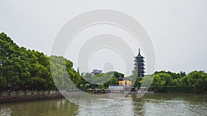 Haogu tower in South Lake scenic area in Jiaxing, China