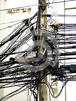 Haphazard telephone wires
