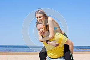 Happiness on a beach