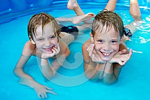 Happiness children at pool