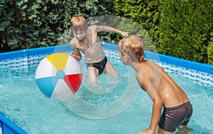 Happiness children at pool