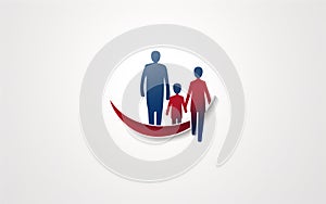 Happiness Icon: Isolated 3D Family Emblem Illustration