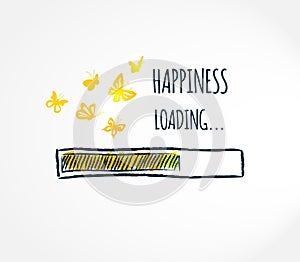 Happiness loading concept.