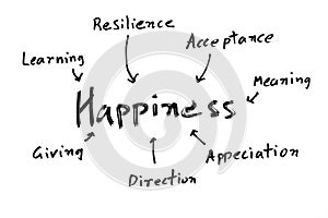 Happiness mind map