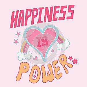 HAPPINESS IS POWER GRAPHIC DESIGN