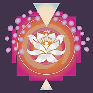 Happiness and prosperity spring flower yantra