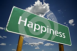 Happiness - Road Sign