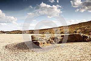 Happisburgh rocky beach