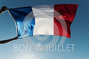 Happy 14 july written in French