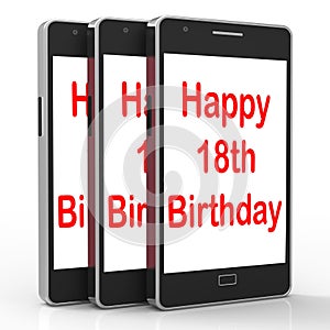 Happy 18th Birthday On Phone Means Eighteen