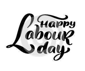 Happy 1st may lettering vector background. Labour Day logo concept with wrenches. International Workers day illustration