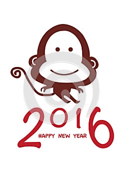 Happy 2016 monkey chinese new year