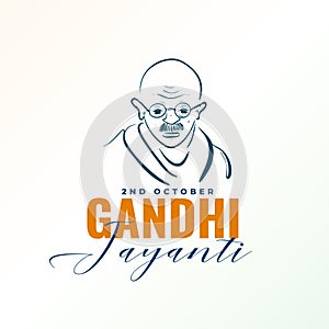 happy 2nd october gandhi jayanti wishes card banner vector