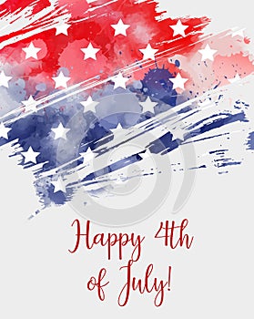 Happy 4th of July! Abstract USA flag background.