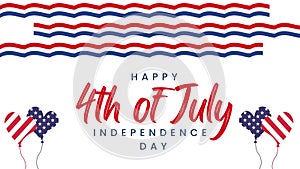 Happy 4th of July - Happy Independence Day United States July 4 lettering footage text animation