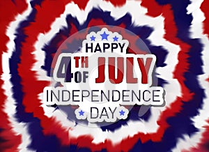 Happy 4th of July, Independence day. Abstract background in flag colors for USA Independence day holiday