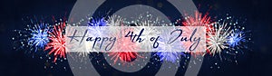 Happy 4th of July - Independence Day background banner panorama USA america holiday celebration greeting card - Blue red white