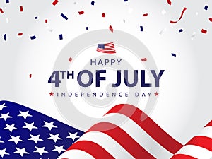 Happy 4th of July, Independence Day Background, Card, Banner, Wallpaper Vector illustration