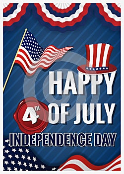 HAPPY 4th OF JULY INDEPENDENCE DAY Greeting Card