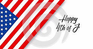 Happy 4th of July, Independence Day, Handwritten Animated Text