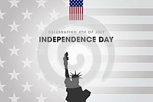 Happy 4th of July, Independence Day of USA Illustration