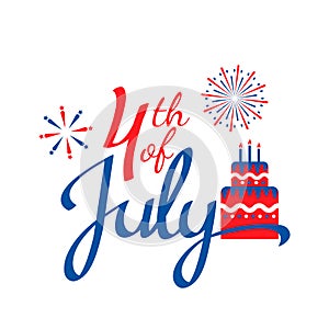 Happy 4th of July USA Independence Day greeting card