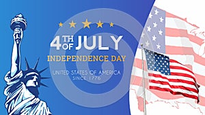 Happy 4th of July USA independence day greetings.