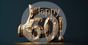 Happy 60th: a celebratory message commemorating six decades of life's journey, filled with gratitude, love, and