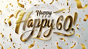 Happy 60th: a celebratory message commemorating six decades of life's journey, filled with gratitude, love, and