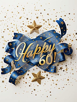 Happy 60th: a celebratory message commemorating six decades of life's journey, filled with gratitude, love, and