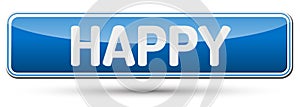 HAPPY - Abstract beautiful button with text.